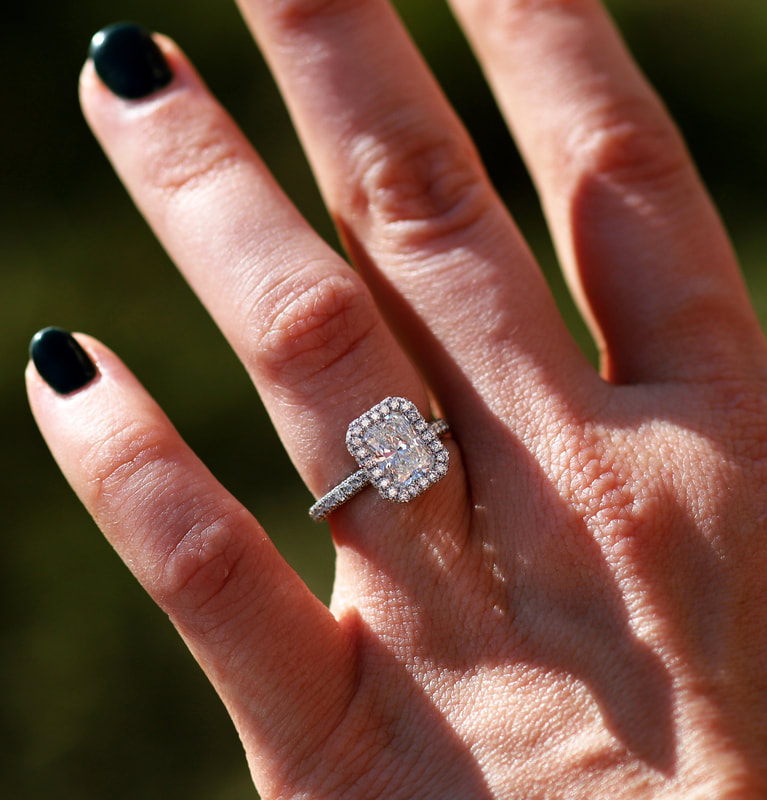 Custom engagement ring — bespoke piece by M.C. Jeweller